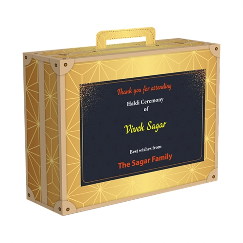 Haldi Ceremony Gift Box Gradient Finish Medium Suitcase